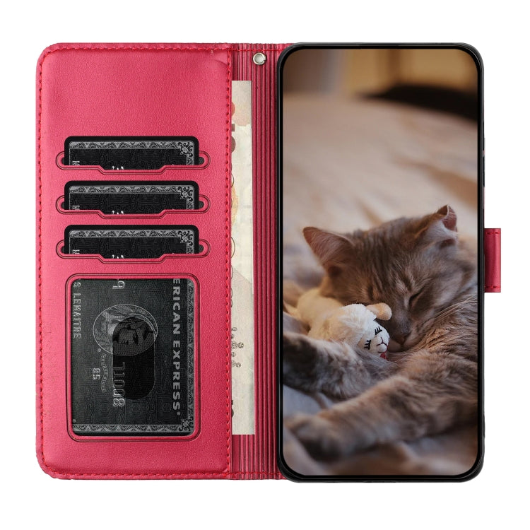 Cat Embossing Pattern Leather Phone Case with Lanyard, For iPhone 12 mini, For iPhone 11 Pro Max, For iPhone 11, For iPhone 11 Pro