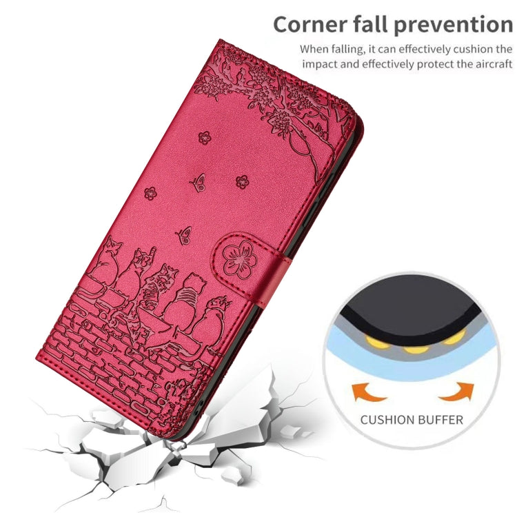 Cat Embossing Pattern Leather Phone Case with Lanyard, For iPhone 12 mini, For iPhone 11 Pro Max, For iPhone 11, For iPhone 11 Pro