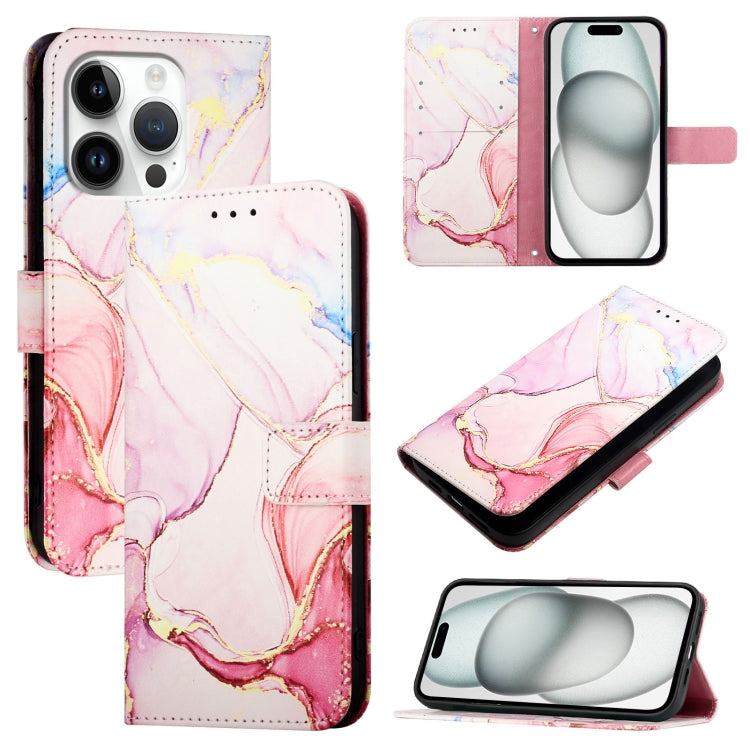 PT003 Marble Pattern Flip Leather Phone Case, For iPhone 16 Pro Max, For iPhone 16 Pro, For iPhone 16 Plus, For iPhone 16
