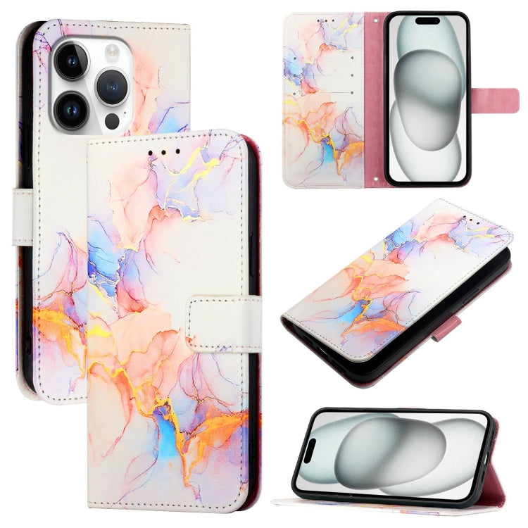 PT003 Marble Pattern Flip Leather Phone Case, For iPhone 16 Pro Max, For iPhone 16 Pro, For iPhone 16 Plus, For iPhone 16