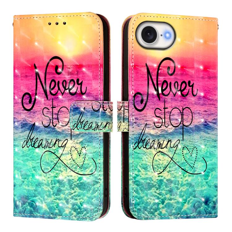 3D Painting Horizontal Flip Leather Phone Case