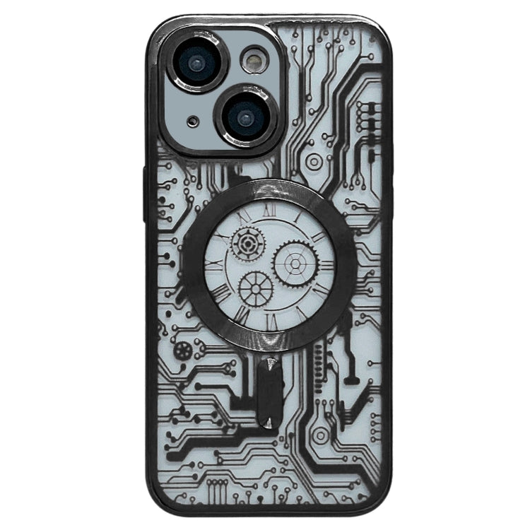 Electroplated Circuit Board Pattern MagSafe Phone Case, For iPhone 13, For iPhone 12, For iPhone 12 Pro Max, For iPhone 12 Pro, For iPhone 11 Pro Max, For iPhone 11
