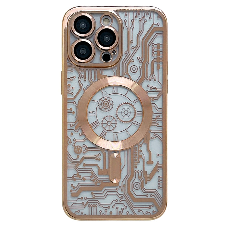 Electroplated Circuit Board Pattern MagSafe Phone Case, For iPhone 14 Plus, For iPhone 14, For iPhone 14 Pro, For iPhone 14 Pro Max, For iPhone 13 Pro Max, For iPhone 13 Pro