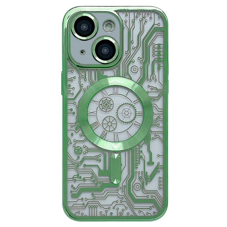 Electroplated Circuit Board Pattern MagSafe Phone Case, For iPhone 14 Plus, For iPhone 14, For iPhone 14 Pro, For iPhone 14 Pro Max, For iPhone 13 Pro Max, For iPhone 13 Pro