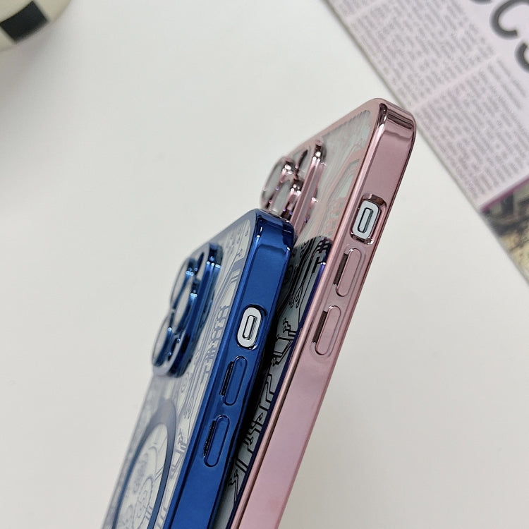 جراب هاتف MagSafe بنمط لوحة دوائر كهربائية مطلية بالكهرباء، لهاتف iPhone 13، وiPhone 12، وiPhone 12 Pro Max، وiPhone 12 Pro، وiPhone 11 Pro Max، وiPhone 11