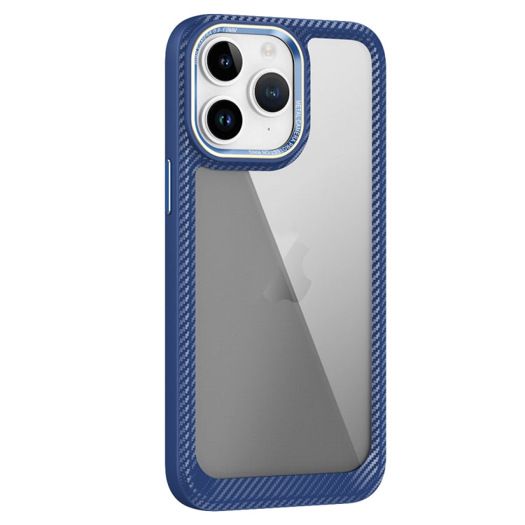 Carbon Fiber Transparent Back Panel Phone Case, For iPhone 11 Pro Max, For iPhone 11