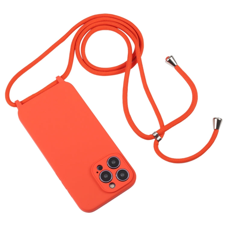 Crossbody Lanyard Liquid Silicone Case, For iPhone 16 Pro