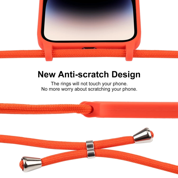 Crossbody Lanyard Liquid Silicone Case, For iPhone 16 Pro