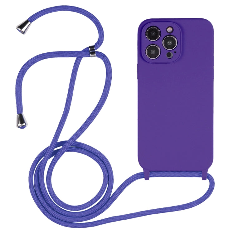 Crossbody Lanyard Liquid Silicone Case, For iPhone 16 Pro