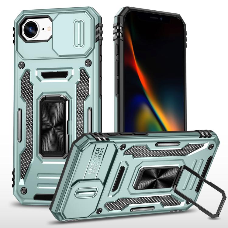 Armor PC + TPU Camera Shield Phone Case, For iPhone 17 Pro Max, For iPhone 17 Pro, For iPhone 16e, For iPhone 16 Pro Max, For iPhone 16 Pro, For iPhone 16 Plus