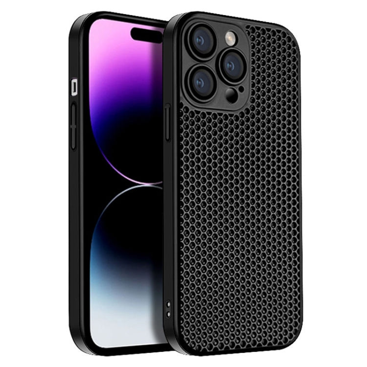 جراب هاتف كمبيوتر شخصي مشع على شكل قرص العسل، مناسب لأجهزة iPhone 14 Plus وiPhone 14 وiPhone 14 Pro وiPhone 14 Pro Max وiPhone 13 Pro Max وiPhone 13 Pro
