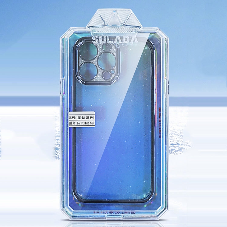 جراب هاتف SULADA مطلي بالكهرباء شفاف لامع من مادة TPU، لهاتف iPhone 12 Pro Max، لهاتف iPhone 11