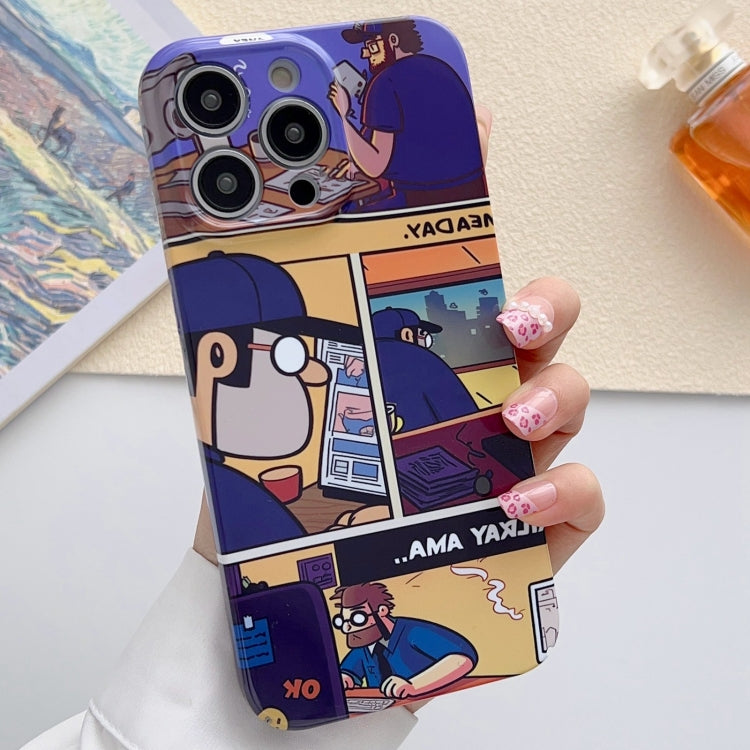 جراب هاتف PC بفتحة دقيقة بنمط مرسوم، مناسب لهاتف iPhone 11 Pro Max