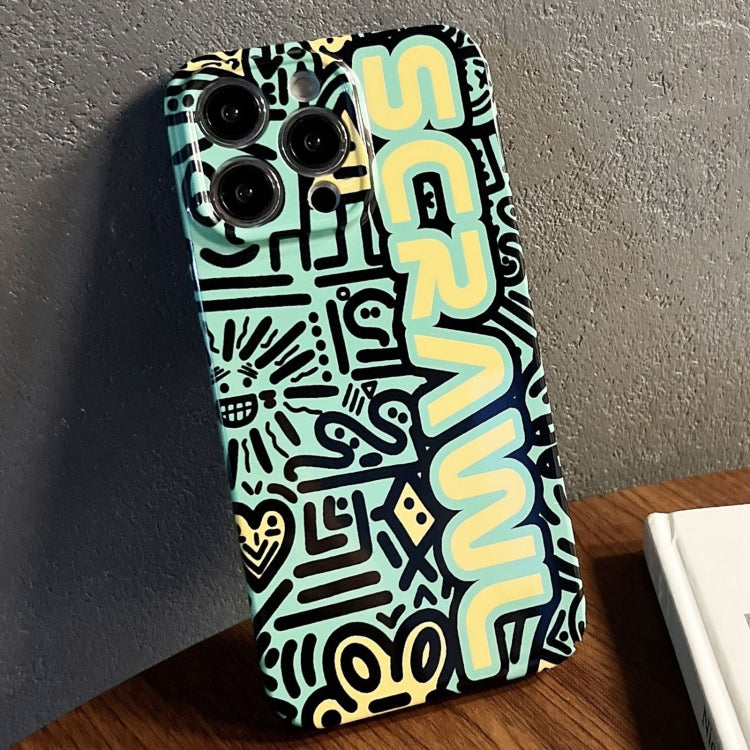 جراب هاتف PC بفتحة دقيقة بنمط مرسوم، مناسب لهاتف iPhone 11 Pro Max
