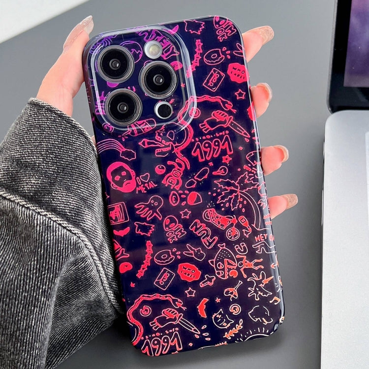 جراب هاتف PC بفتحة دقيقة بنمط مرسوم، مناسب لهاتف iPhone 11 Pro