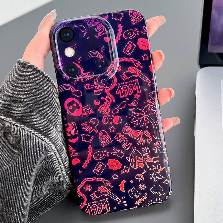 جراب هاتف PC بفتحات دقيقة بنمط مرسوم، لهاتف iPhone XS Max