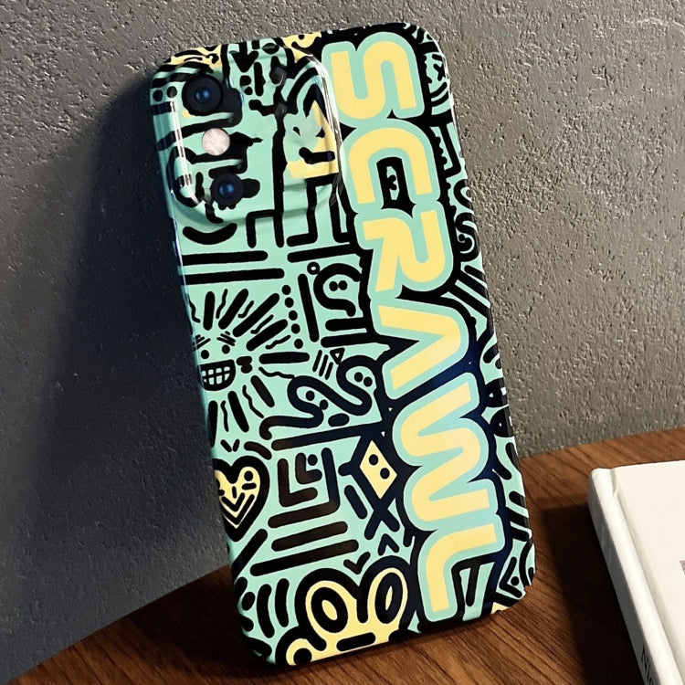 جراب هاتف PC بفتحات دقيقة بنمط مرسوم، لهاتف iPhone XS Max