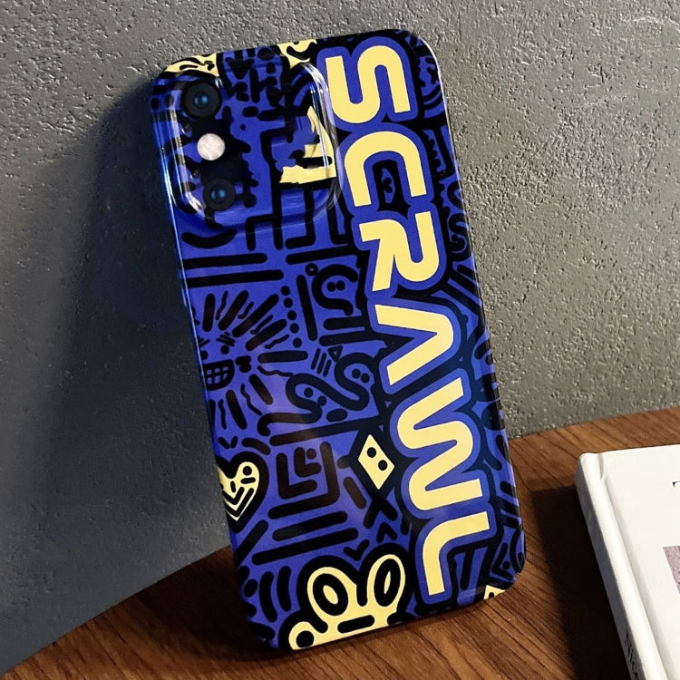 جراب هاتف PC بفتحات دقيقة بنمط مرسوم، لهاتف iPhone XS Max