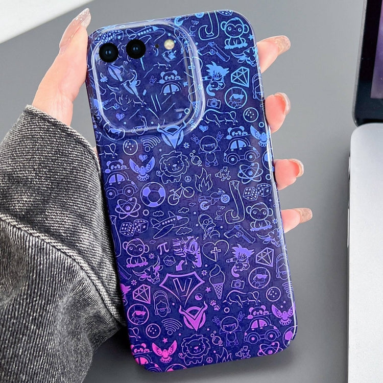 جراب هاتف PC بفتحة دقيقة بنمط مرسوم، مناسب لهاتف iPhone 8 Plus / 7 Plus