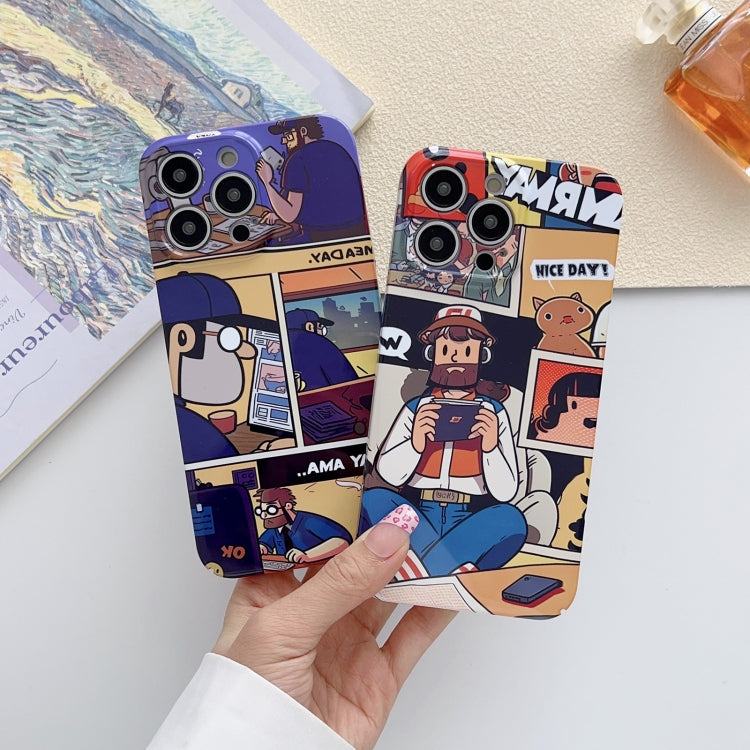 جراب هاتف PC بفتحات دقيقة بنمط مرسوم، لهاتف iPhone XS Max