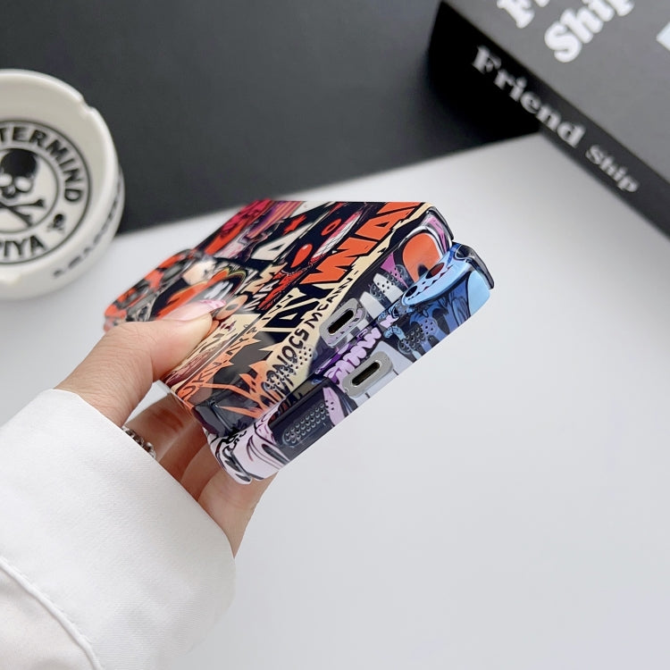 جراب هاتف PC بفتحة دقيقة بنمط مرسوم، لهاتف iPhone X / XS