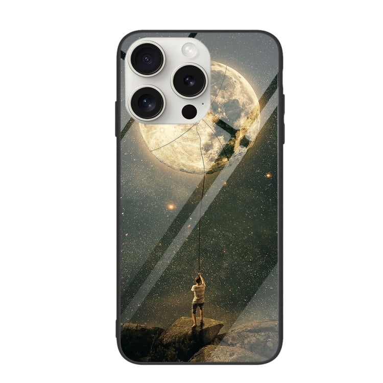 Colorful Painted Glass Phone Case, For iPhone 16 Pro Max, For iPhone 16 Pro, For iPhone 16 Plus