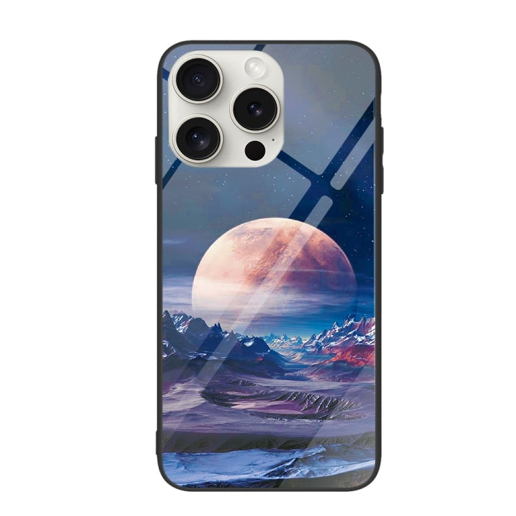 Colorful Painted Glass Phone Case, For iPhone 16 Pro Max, For iPhone 16 Pro, For iPhone 16 Plus