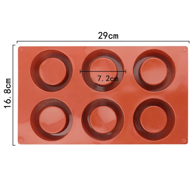 6 Cups Muffin Cake Cup Mold Baking Mold, 6 Cups