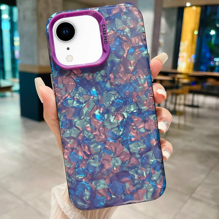 جراب هاتف IMD Shell Texture TPU + Acrylic، لهاتف iPhone XR وiPhone XS Max