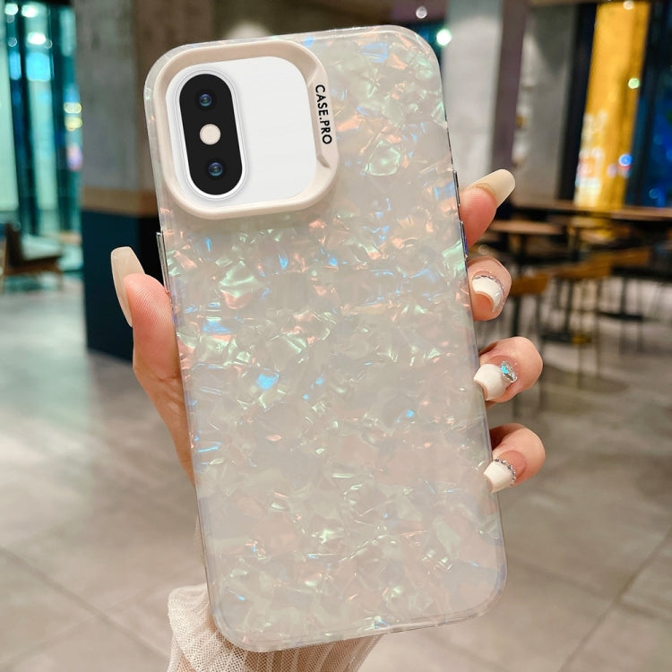 جراب هاتف IMD Shell Texture TPU + Acrylic، لهاتف iPhone XR وiPhone XS Max