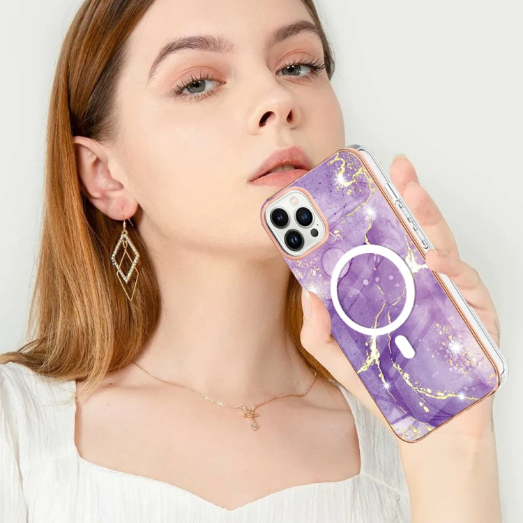 Marble Pattern Dual-side IMD Magsafe TPU Phone Case, For iPhone 15 Pro Max, For iPhone 14 Plus, For iPhone 15 Pro, For iPhone 14, For iPhone 14 Pro, For iPhone 15 Plus