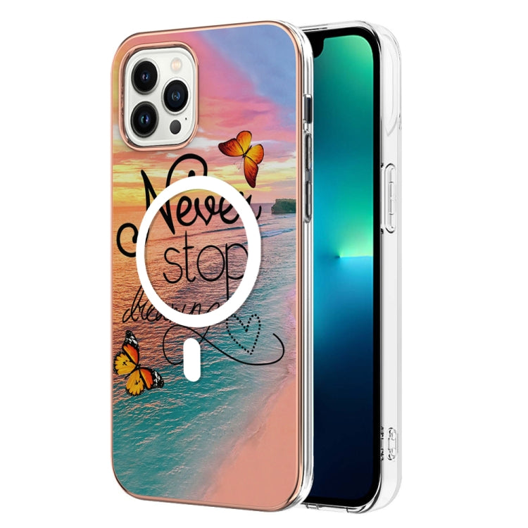 Marble Pattern Dual-side IMD Magsafe TPU Phone Case, For iPhone 15 Pro Max, For iPhone 14 Plus, For iPhone 15 Pro, For iPhone 14, For iPhone 14 Pro, For iPhone 15 Plus