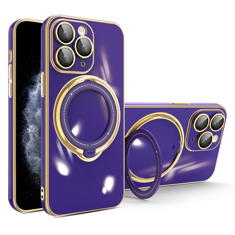 جراب هاتف متعدد الوظائف مطلي بالكهرباء مع حامل مغناطيسي، مناسب لأجهزة iPhone 11 وiPhone 11 Pro وiPhone XS / X وiPhone XR وiPhone XS Max وiPhone 8 Plus / 7 Plus