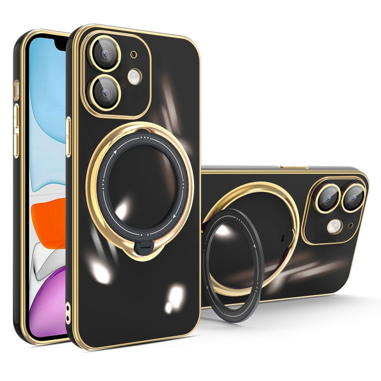 جراب هاتف متعدد الوظائف مطلي بالكهرباء مع حامل مغناطيسي، مناسب لأجهزة iPhone 11 وiPhone 11 Pro وiPhone XS / X وiPhone XR وiPhone XS Max وiPhone 8 Plus / 7 Plus