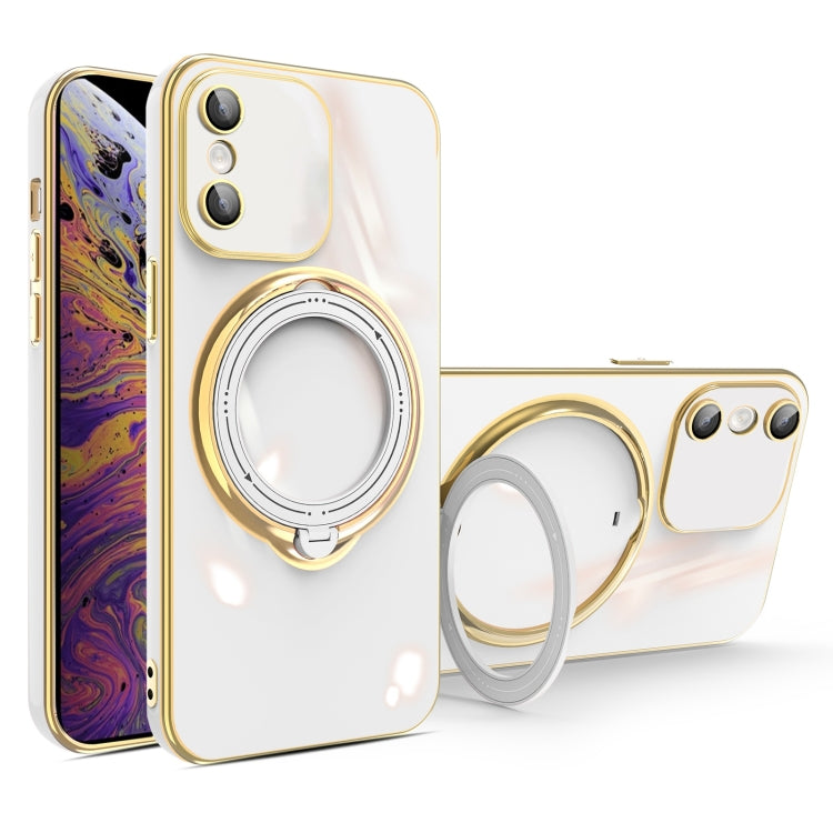 جراب هاتف متعدد الوظائف مطلي بالكهرباء مع حامل مغناطيسي، مناسب لأجهزة iPhone 11 وiPhone 11 Pro وiPhone XS / X وiPhone XR وiPhone XS Max وiPhone 8 Plus / 7 Plus