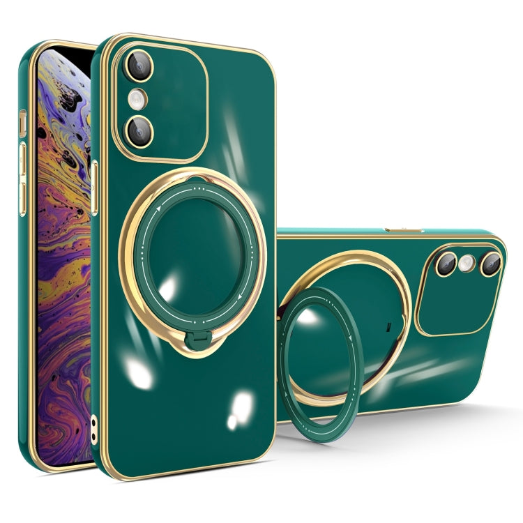 جراب هاتف متعدد الوظائف مطلي بالكهرباء مع حامل مغناطيسي، مناسب لأجهزة iPhone 11 وiPhone 11 Pro وiPhone XS / X وiPhone XR وiPhone XS Max وiPhone 8 Plus / 7 Plus