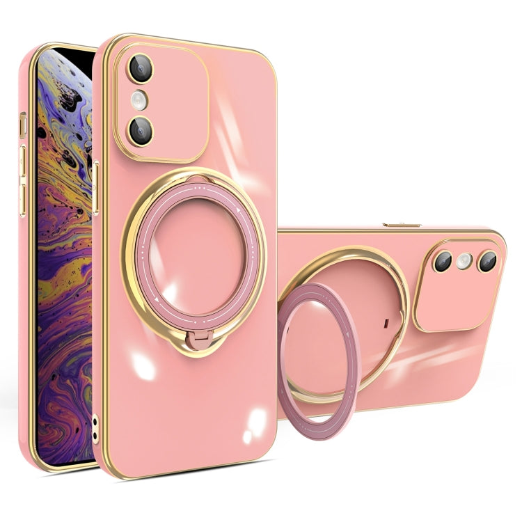 جراب هاتف متعدد الوظائف مطلي بالكهرباء مع حامل مغناطيسي، مناسب لأجهزة iPhone 11 وiPhone 11 Pro وiPhone XS / X وiPhone XR وiPhone XS Max وiPhone 8 Plus / 7 Plus