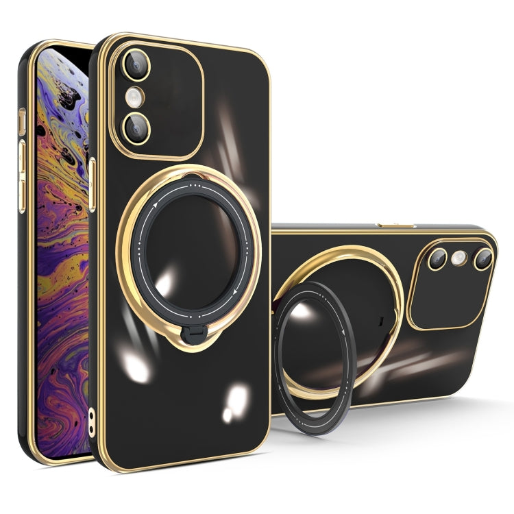 جراب هاتف متعدد الوظائف مطلي بالكهرباء مع حامل مغناطيسي، مناسب لأجهزة iPhone 11 وiPhone 11 Pro وiPhone XS / X وiPhone XR وiPhone XS Max وiPhone 8 Plus / 7 Plus