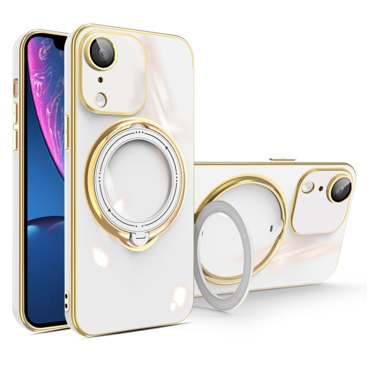 جراب هاتف متعدد الوظائف مطلي بالكهرباء مع حامل مغناطيسي، مناسب لأجهزة iPhone 11 وiPhone 11 Pro وiPhone XS / X وiPhone XR وiPhone XS Max وiPhone 8 Plus / 7 Plus