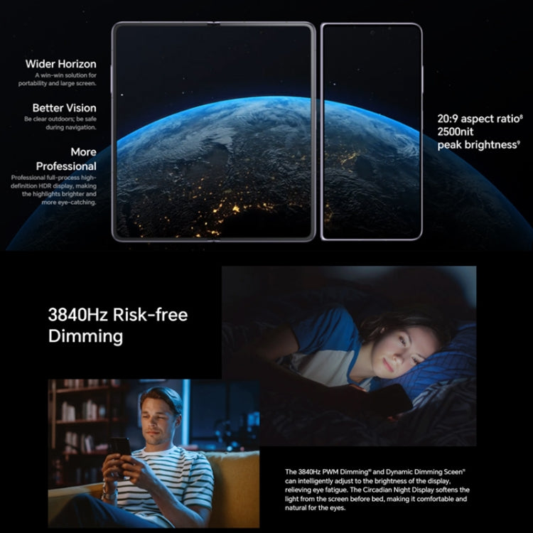 Honor Magic V2 Ultimate 5G، شاشة 7.92 بوصة + شاشة 6.43 بوصة MagicOS 7.2 Snapdragon 8 Gen2 ثماني النواة حتى 3.36 جيجاهرتز، الشبكة: 5G، OTG، لا يدعم Google Play، 16 جيجابايت + 1 تيرابايت