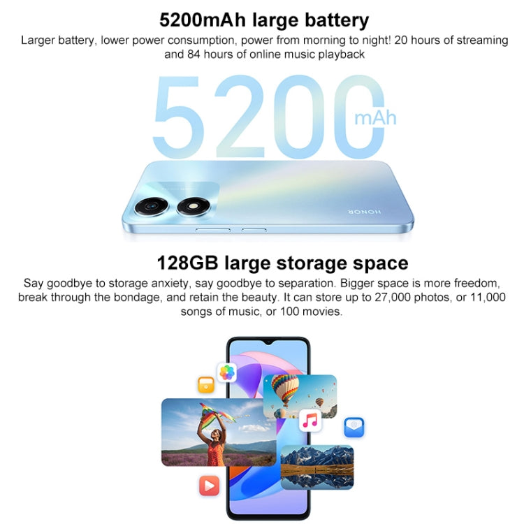 Honor Play 40C 5G، شاشة 6.56 بوصة، MagicOS 7.1، معالج Snapdragon 480 Plus ثماني النواة حتى 2.2 جيجاهرتز، شبكة 5G، لا يدعم Google Play، 6 جيجابايت + 128 جيجابايت