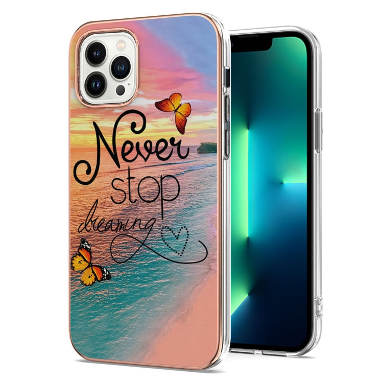 Electroplating Pattern IMD TPU Shockproof Case, For iPhone 15 Pro Max, For iPhone 15 Pro, For iPhone 15 Plus, For iPhone 15
