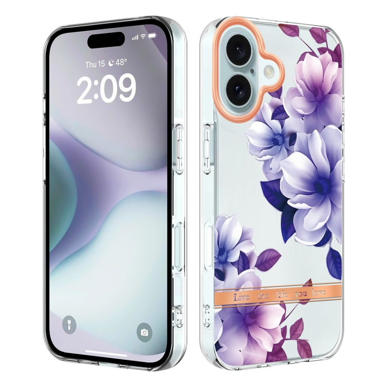 جراب هاتف IMD TPU من سلسلة الزهور والنباتات، مناسب لهاتف iPhone 16 Pro Max، وiPhone 16 Pro، وiPhone 16 Plus، وiPhone 16