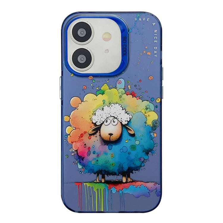 جراب هاتف من البولي يوريثين الحراري + سلسلة لوحات زيتية بنمط حيواني، لهاتف iPhone 12