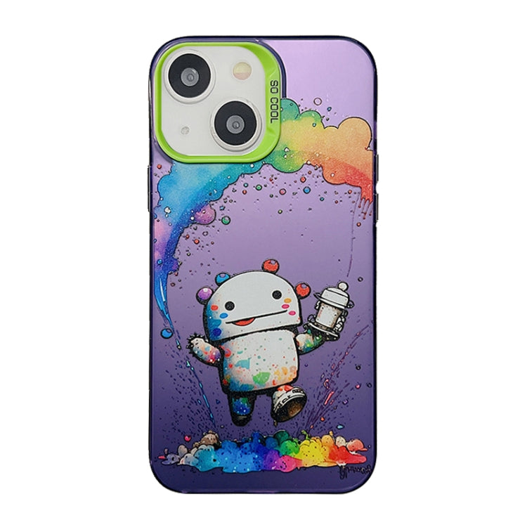 Cute Animal Pattern Series PC + TPU Phone Case, For iPhone 14, For iPhone 15 Pro Max, For iPhone 14 Pro, For iPhone 15 Pro