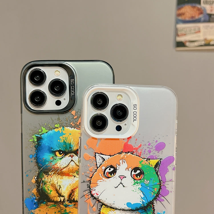Cute Animal Pattern Series PC + TPU Phone Case, For iPhone 14, For iPhone 15 Pro Max, For iPhone 14 Pro, For iPhone 15 Pro