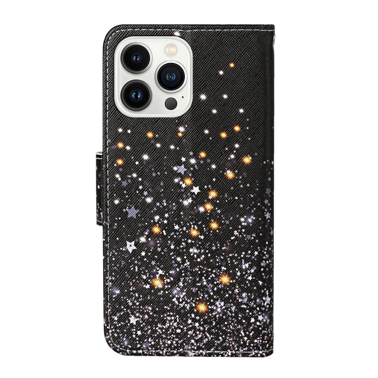 3D Colored Drawing Flip Leather Phone Case, For iPhone 15 Pro Max, For iPhone 15 Pro