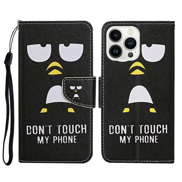 3D Colored Drawing Flip Leather Phone Case, For iPhone 15 Pro Max, For iPhone 15 Pro