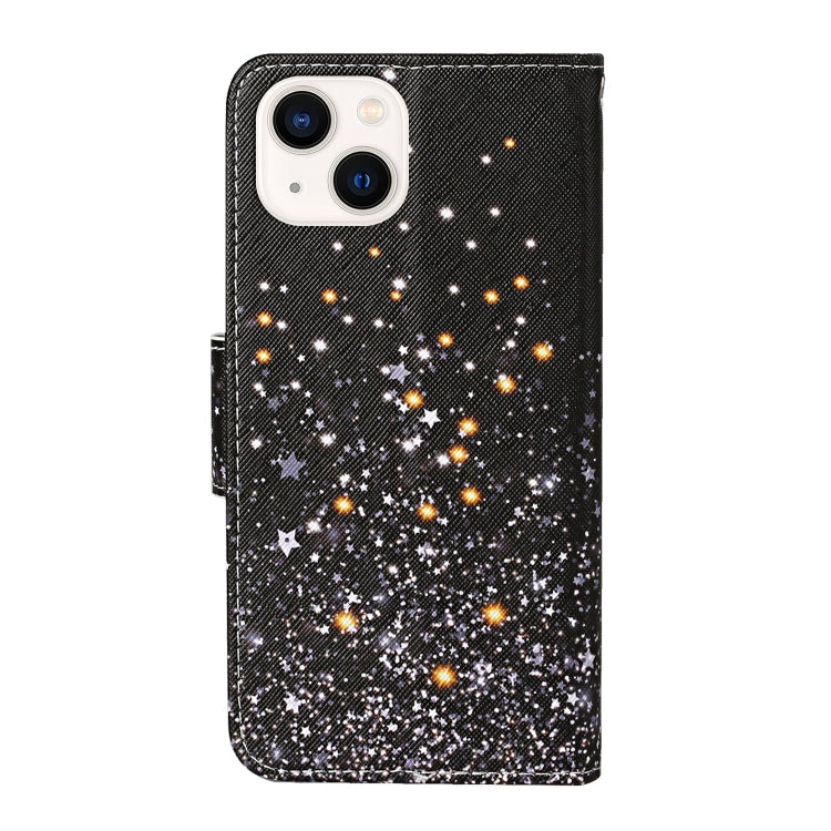 3D Colored Drawing Flip Leather Phone Case, For iPhone 15 Plus, For iPhone 15