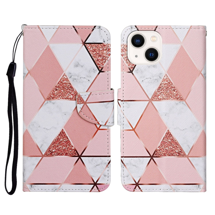 3D Colored Drawing Flip Leather Phone Case, For iPhone 15 Plus, For iPhone 15